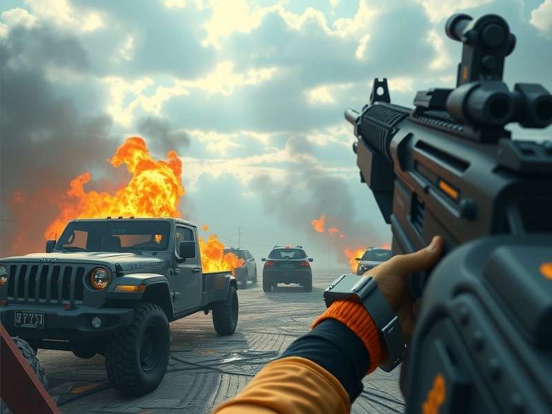 Critical Ops gameplay screenshot showing intense multiplayer combat