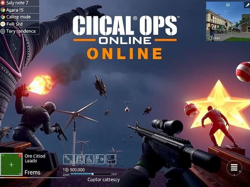 Critical Ops gameplay screenshot showing intense team combat on Plaza map