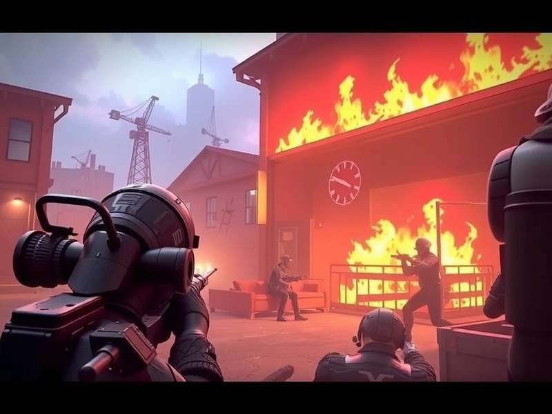 Critical Ops intense gameplay screenshot showing a firefight