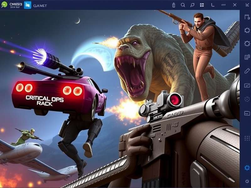 Critical Ops gameplay screenshot showing intense multiplayer combat on a mobile device