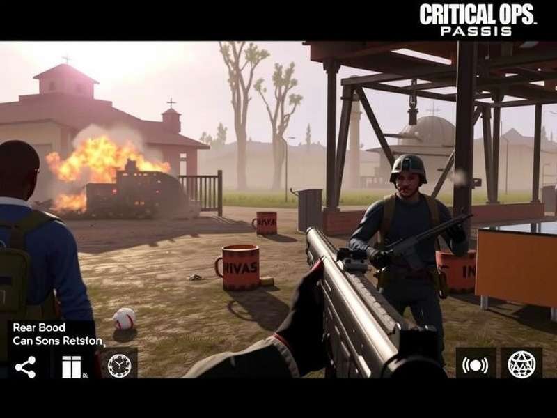 Critical Ops PC gameplay screenshot on an ultrawide monitor showing advanced graphics