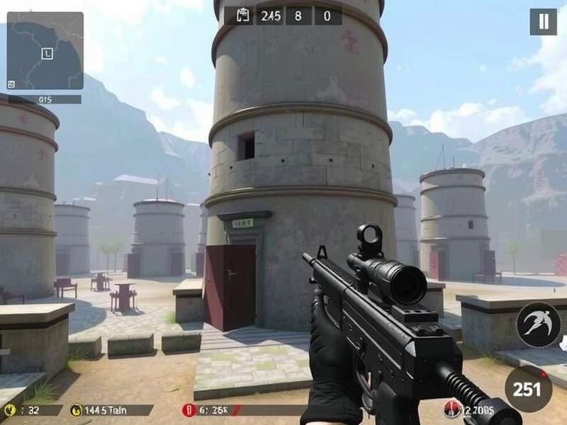 Intense Critical Ops gameplay on iPhone screen showing a close-quarter combat scene
