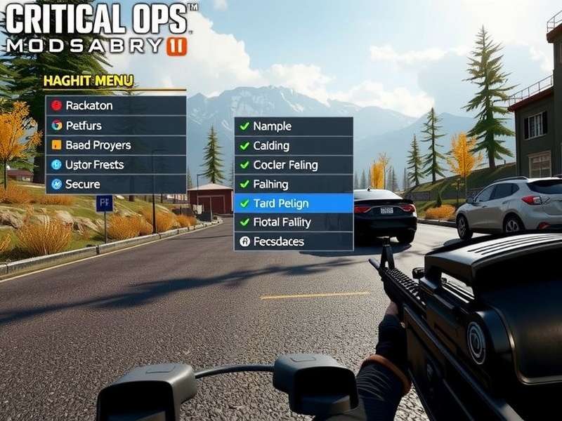 Critical Ops Mod Menu interface showing enhanced gameplay features