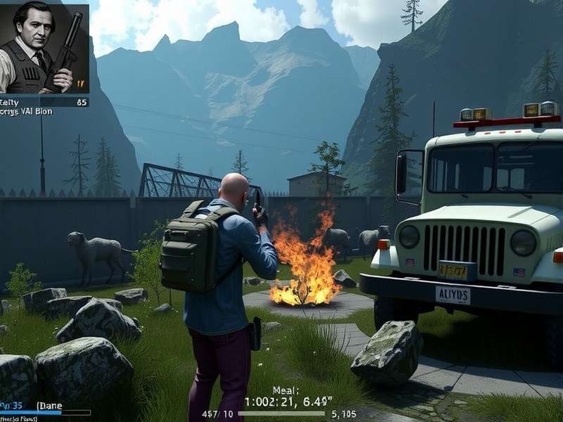 Professional Critical Ops player holding a mobile device with game HUD visible