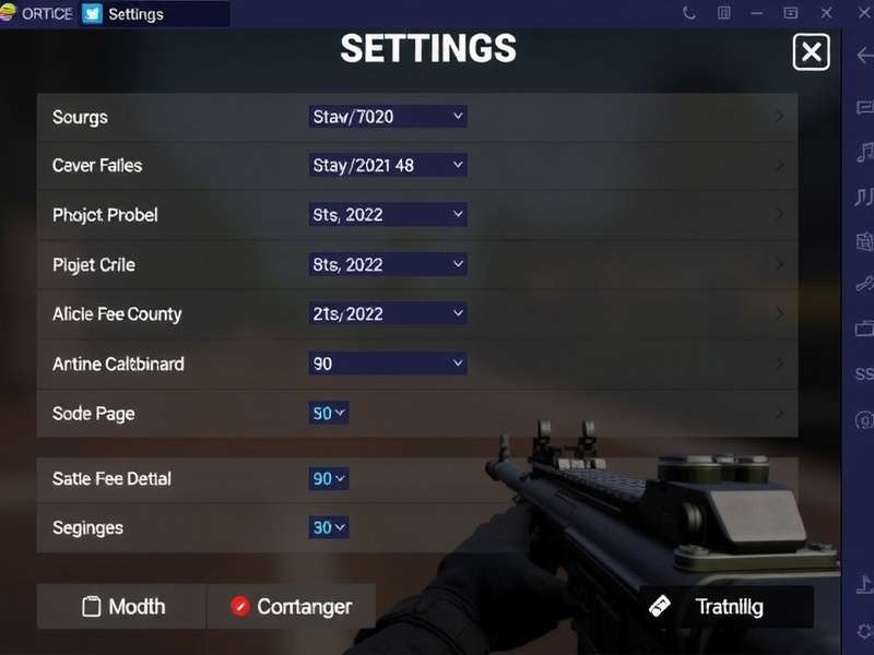Critical Ops Settings Code dashboard showing pro sensitivity and crosshair configuration interface