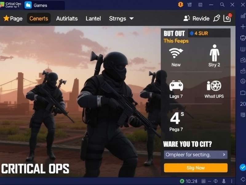 Critical Ops gameplay on PC with keyboard and mouse setup