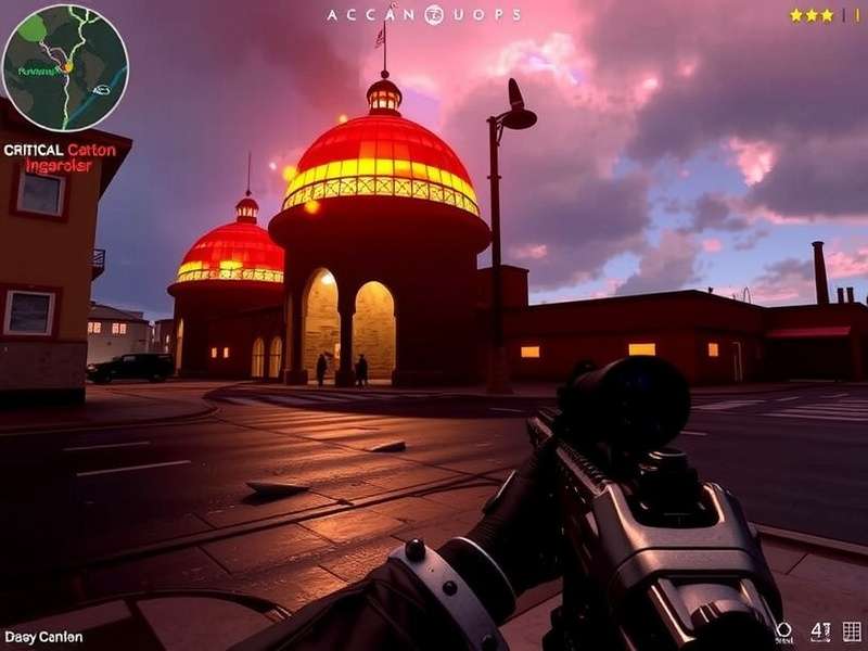 Critical Ops Multiplayer FPS download PC banner showing game action